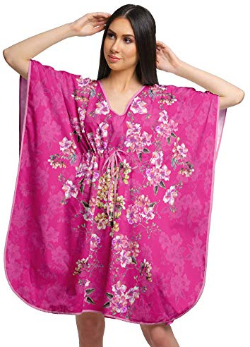 Moomaya Court Caftan Couvrir Robe Femmes Imprime Caftan Couverture Beachwear Up