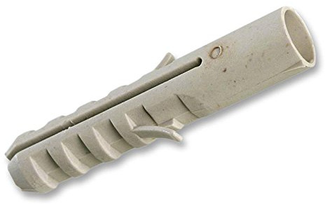 DURATOOL RIM1050 10mm x 50mm Rimless Nylon Wall Plugs, 50 Pack