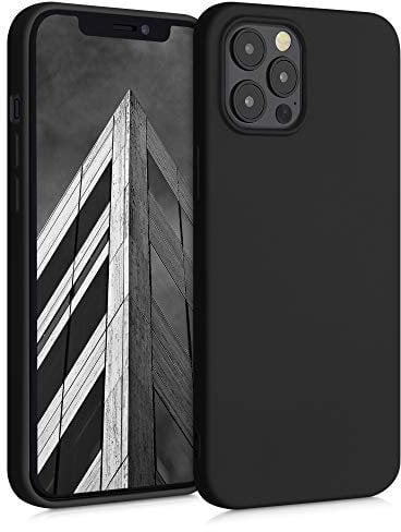 kwmobile Case Compatible with Apple iPhone 12 Pro Max Case - Slim Protective TPU Silicone Phone Cover - Black Matte