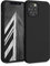 kwmobile Hülle kompatibel mit Apple iPhone 12 Pro Max Hülle - gummierte TPU Silikon Handyhülle - Schutzhülle für kabelloses Laden - Case in Schwarz matt