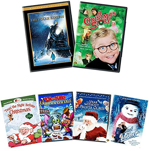 Holiday Family Favorites Collection: Polar Express / A Christmas Story + 4 Bonus Movies (Jack Frost / The Year Without Santa Claus / ‘Twas the Night Before Christmas / Tom & Jerry: A Nutcracker Tale)