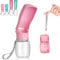 Canareen Faltbare Trinkflasche Hunde für Unterwegs - Tragbare Haustier Wasserflasche Für Hund Katze Outdoor Walking Wandern Reisen (Rosa, 350ml)