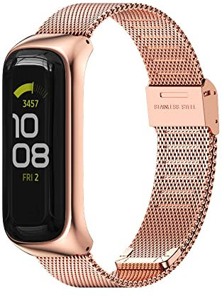 MIJOBS Galaxy Fit 2 Armband, Ersatzband für Galaxy Fit 2 Metallband Edelstahl Verstellbares Armband