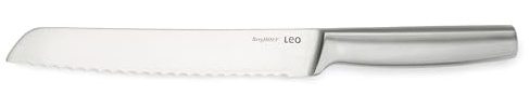 Berghoff Leo 20 cm Brotmesser mit Wellenschliff - Rostfreier Edelstahl Brotschneidemesser - Müheloses Schneiden von Brot, Brötchen, Baguette - Scharfe Klinge - Bread Knife