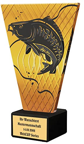 Larius Fisher Trophäe Fisch Figur Pokal Angeln - Bester Angler (Best Fisher XL, mit Wunschtext)