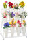 Soporte de exhibición de flores con cubos - 3 niveles 12 cubos, soporte de plantas, soporte de exhibición móvil de la tienda de flores con ruedas, para el jardín del patio interior al aire libre, sala