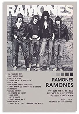 Enartly Leinwand Bilder Kunst Johnny Ramone Joey Ramone Anime Poster Wandkunstdrucke wasserdichte Moderne Schlafzimmerdekoration 30x50cm Kein Rahmen