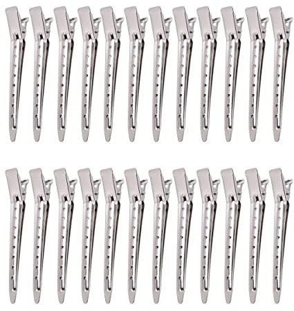YSTrillion 24 Pieces Friseur Haarklammern aus Edelstahl,Hair Clips,Alligator Curl Hair Clips,Haarspangen Friseur für Jeden Haartype