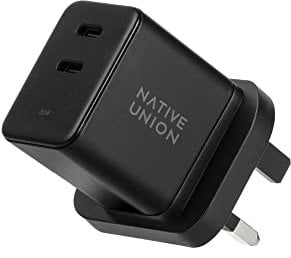 Native Union Fast GaN Charger PD 35W – Ultra-Compact Power Delivery Enabled USB-C Charger Up To 35W – For MacBook Air, iPads, iPhones & More