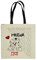 Personalisierte Shopper Tasche groß mit Namen | Motiv Dalmatiner Hunde | Stofftasche Baumwolle Jutebeuel