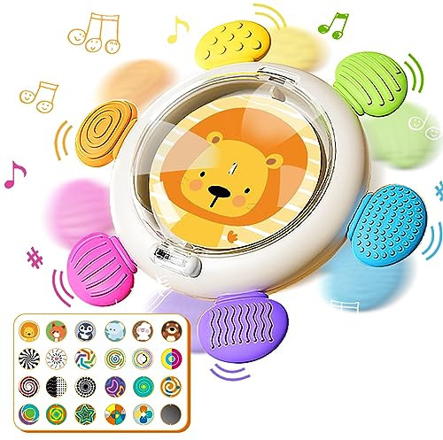 Saugnapf Spielzeug Baby,Multifunktionales Sinnesspielzeug Spinner für Baby,Badewannenspielzeug mit Lustigen Tieren und Geometrischen Mustern,Badespielzeug Baby ab 1 Jahr
