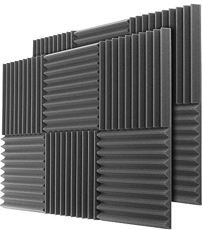 ACOUSPANEL Schaumstoffplatte Akustikschaumstoff 28 Akustik Panel 30x30x3cm Schall Schaumstoff Wandplatten nicht Vakuum-komprimiert Anthrazit-Grau
