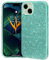 MATEPROX Compatible with iPhone 15 Plus Case, Sparkly Bling Cute Glitter Cover with 3 Layer Hybrid, Anti-Slick Protective Case for iPhone 15 Plus 6.7'' 2023-Green