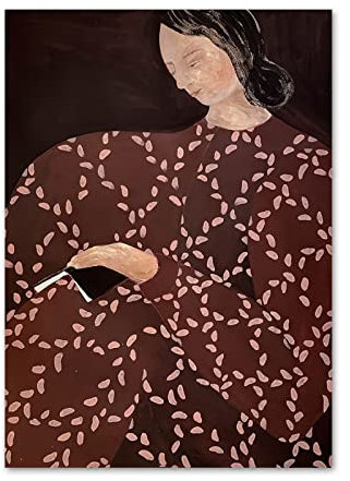 LVTFCO Sofia Lind Poster und Drucke, abstrakte Pyjamas, Mädchen, Leinwand, Wandkunst, Sofia Lind Gemälde, Sofia Lind Bild für Zuhause, Wanddekoration, 40 x 60 cm x 1, ohne Rahmen