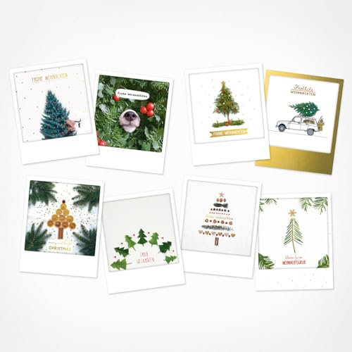 PICKMOTION | Oh Tannenbaum | Weihnachtskarten Set | 8 Photo Postkarten