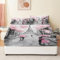 VENESS Kinder Jungen Mädchen Bettlaken Set Spannbettlaken 200x200cm Romantisches Paris-Muster 3D Weiches Spannbetttüche Atmungsaktiv Bettwäsche Tiefe Tasche 30 cm mit 2 Kissenbezügen 80x80 cm