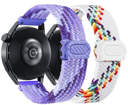 ZZHBSR Gewebtes Nylon Uhrenarmband 22mm Armband für Damen Herren Elastisch Smartwatch Ersatzarmband Schnellverschluss Verstellbares Atmungsaktive Uhrenarmbänder Sport Watch Strap