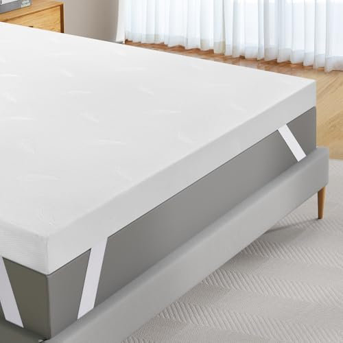 BedStory 8cm Topper Matrimoniale in Memory Foam con Profumo di Lavanda, Coprimaterasso con Angoli Elastici, Morbido e Lavabile (160x190x8 cm）