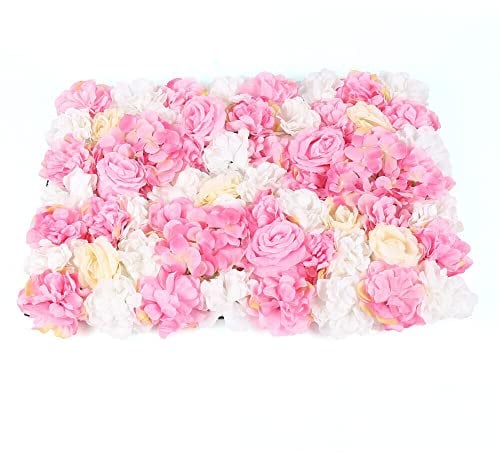 PINYELIN Künstliche Blumen Rosenwand Hochzeit Dekoration Deko 12 Stück Kunstblumenwand Flower Wall Artificial Flower Wall Rose Wall DIY Wedding Street Background
