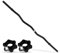 wuuhoo® Langhantelstange Henry - 180cm / 150 cm / 120 cm Hantelstange 25mm, Stahl verchromte Hantel mit Sternverschluss - 140 cm schwarze Curl Stange