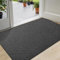 DEXI Fußmatte Innen 92 x 142cm, rutschfest Schmutzfangmatte, waschbar Fussmatte, Dünne Eingangstürmatte, Strapazierfähige Türmatte für Innenbereich, Dunkelgrau