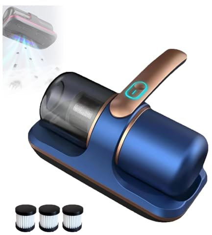 GIONAR Puresleepy Vacuum, Pure Sleepy Bed Vacuum, Bed Vacuum Cleaner Mattress Vacuum, Handheld Deep Mattress Vacuum Cleaner, Bed Cordless Vacuum Cleaner for Bedding, Sofas, Carpets (Blue)