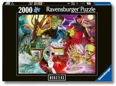 Ravensburger Puzzle Universal Monsters - 2000 Teile Puzzle | 2000 Teile Universal Multiproperty Puzzle, Erwachsenenpuzzle, Geschenk für Frauen und Männer