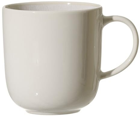 Ritzenhoff & Breker Laredo Kaffeebecher, 400 ml, Runder Henkelbecher mit Farbverläufen, Skandinavisches Design mit Reaktivglasur, Steinzeug, Beige