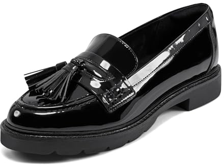 Rockport Women's Kiara Loafer, Black Patent, 7 Medium
