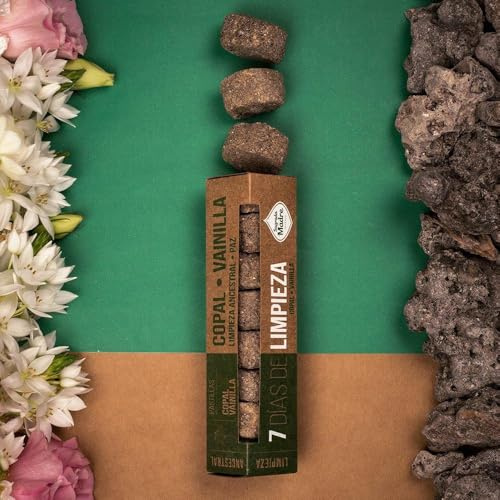 Sagrada Madre, Pastiglie 7 Giorni Di Pulizia Copal-Vaniglia, Pastiglie Defumazione Attivata, 7 Giorni Pulizia, 7 Pezzi