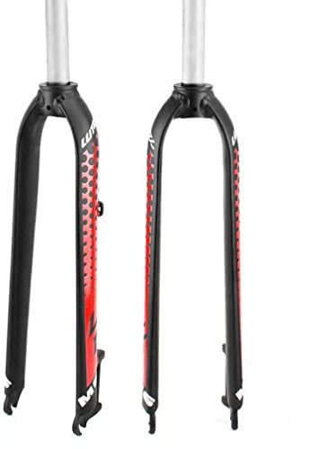 Forcelle Rigide per Mountain Bike 26/27.5/29'' Forcella Rigida MTB 1-1/8'' Forcella per Freno a Disco Senza Filettatura Forcella Rigida per Bicicletta in Lega di Alluminio Ultraleggera QR 9mm 850g (