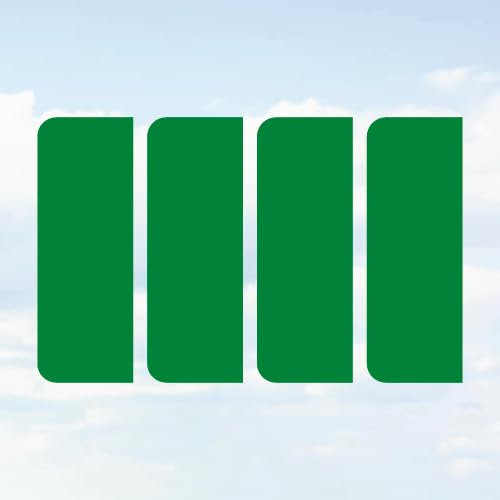 4 x Green Stickers for Number Plate EV Self-Adhesive Vinyl Electric Car Brexit