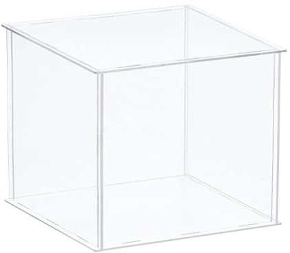 TA-VIGOR Acrylic Clear Display Box, 30 x 30 x 30cm Assemble Countertop Case Cube Storage Box Organizer Stand Dustproof Protection Showcase for Collectibles Storage