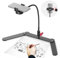 Neewer Overhead Phone Mount Stand with Flexible Tube & Ball Head, Shock Absorbent Desk Tripod Phone Holder Clamp with Cold Shoe, Foldable Base for Cooking Drawing Sketching Live Streaming, DS022