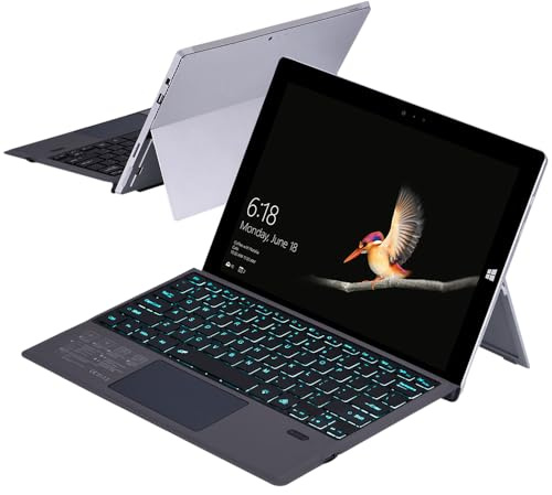 Tastiera magnetica staccabile di ricambio per Microsoft Surface Pro 7+/Pro 7/Pro 6/Pro 5/Pro 4/Pro 3 Bluetooth 5.3 tastiera wireless con trackpad (con retroilluminazione)