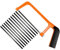 Junior Hacksaw - Adjustable Angle Metal Cutting Small Hacksaw - Heavy Duty Mini Hacksaw for Plastic PVC Pipe Tile and Wood Cutting (Orange)