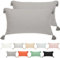 Viste tu hogar Pack 2 Funda de Cojín 100% Algodón con Borlas, Cremallera Oculta, Tejido Suave y Transpirable, Estilo Bohemio Chic para Salón, Dormitorio o Terraza, Griso, 30X50CM