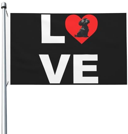 Parade Flag Malteser Hundeliebe Premium Flagge Alle Jahreszeiten Banner Für Hinterhof, Bauernhof, Halloween, 90X150cm
