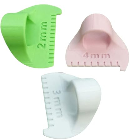 Juego de 3 reglas profesionales para acolchar, plantillas de costura, ayuda de costura de retazos de dedos, ayuda para medición de tela, costura manual, juego de medidores de costura