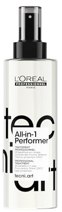 L'Oréal Professionnel Leave-in-Conditioner, Styling- & Pflegespray für 30 Vorteile in einem, Hitzeschutz, Pflege, Kämmbarkeit & Glanz, Tecni.Art All-in-1 Performer Leave-In Treatment, 190 ml