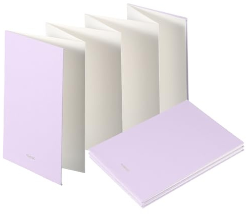 PATIKIL 2 Pezzi 7.5x5.2 Taccuino A Fisarmonica Album Da Schizzo Acquerello | Diario Di Viaggio, Blocco Viola, 16 Fogli, 300GSM/140lb, Sfogliabile, 103cm, Vuoto, Album Da Schizzo Acquerello