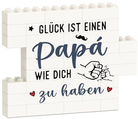 Geschenk Papa, Baustein-Puzzle-Decoration für Papa | Geschenke für Papa, Geburtstag Weihnachtsgeschenke für Vater von Tochter Sohn