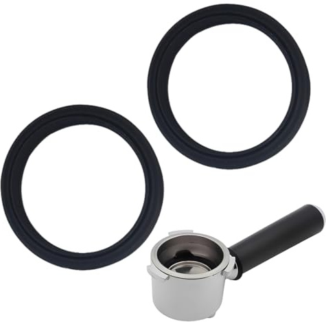 FUHAMJ 2 Piezas De Junta Para Delonghi Dedica, Junta De Silicona De Alta Calidad Para Cafeteras Delongh, Compatible Con Ec680, Ec685, Ec785, Ec885, Ec850, Ec860 (Negro, A)