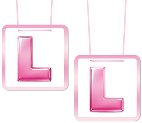 Flankor Hen Do L Plates, Pink Letter L Plate Bride to Be Party Supplies Decoration for Hen Night Bridesmaids Games Accessories