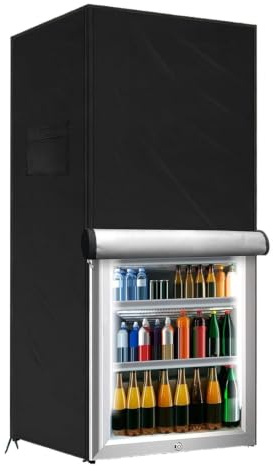 Outdoor Fridge Cover - UV Block Sun Shield, Dustproof Protective Exterior,