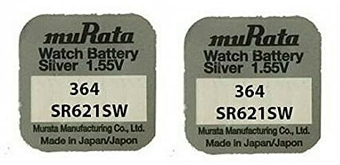 2PC Sony 364 SR621SW Knopfzelle Silberoxid Uhrenbatterie 1,55 V 23 mAh Armbanduhr Batterien – Made in Japan