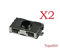Topalli - Lot de 2 Interrupteurs, plips, Switchs bouton pour clé télécommande de voiture compatibles avec Peugeot 206 107 307 406 Citroen C3 C2 ©TOPALLI
