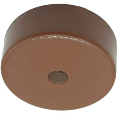 Verteilerdose braun Kunststoff mit Zubehör ø 73x24mm Abdeckdose Verteilerbaldachin Aufputzdose Anschlussdose