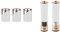 Tower Linear T826001RW Set of 3 Canisters with Air Tight Lid and Polished Stainless Steel, White and Rose Gold & T847003RW Electric Salt and Pepper Mills, Stainless Steel, White, 5.6 x 5.6 x 22.5 cm