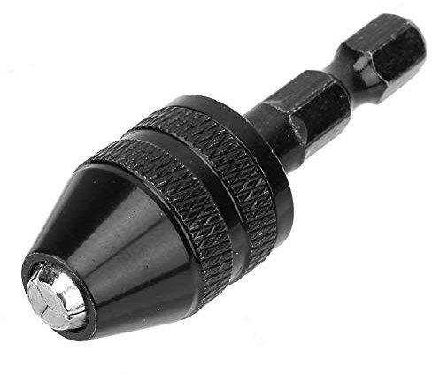 Drei-Backen-Bohrfutter 1/4 Zoll Sechskantschaft Schnellwechsel-Adapter Konverter Miniatur Chuck Mini Bohrmaschine Zubehör